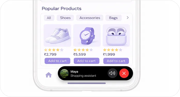 Embedded Voice Shopping Assistant Graphic